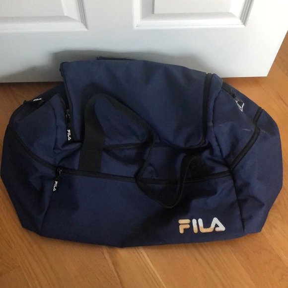 Fila Bags Fila Navy Duffle Bag Carry On Travel Bag With Multiple